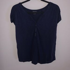 Lucky Brand Navy Short Sleeve Top